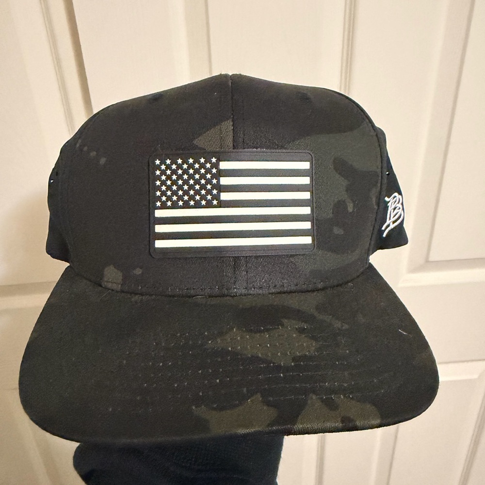 Black Camo American Flag Hat